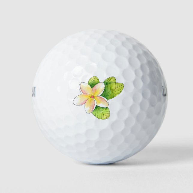 Plumeria-Blume Golfball (Vorderseite)