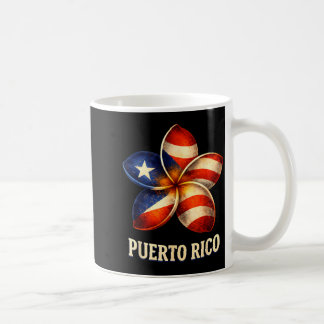 Plumeria-Blume Puerto Rico Stolz Flagge Kaffeetasse