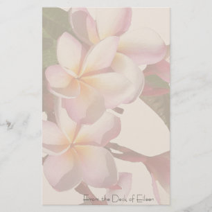 Plumeria-Blumen-personalisiertes Briefpapier