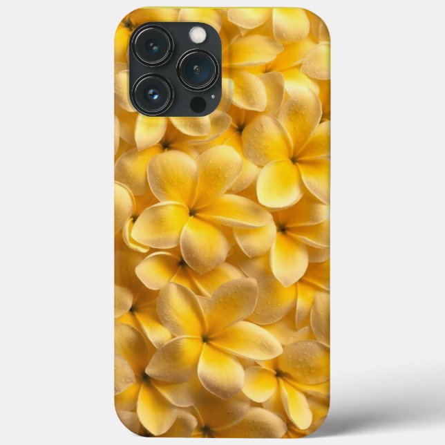 Plumeria Blumen Yellow Case-Mate iPhone Hülle (Rückseite)