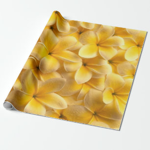 Plumeria Blumen Yellow Geschenkpapier