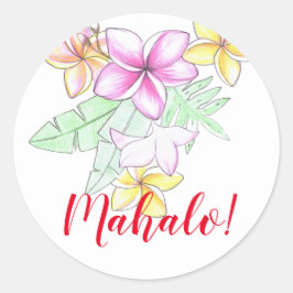 Plumeria Bunch - Sonderaufkleber. Runder Aufkleber