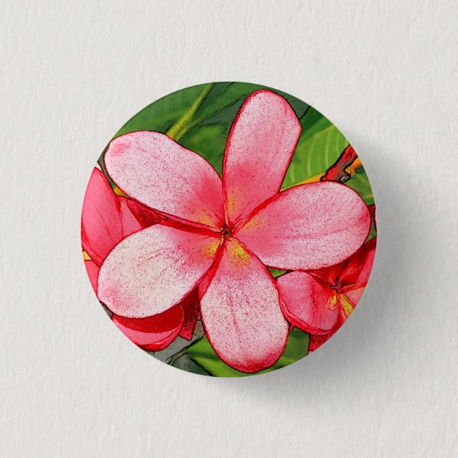 Plumeria Button (Vorderseite)