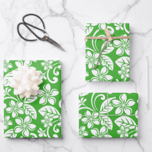PLUMERIA (CITRUS GREEN) - PAPIERSCHUHE GESCHENKPAPIER SET