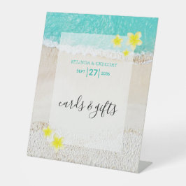 Plumeria Frangipani Beach Wedding Cards Geschenke Sockelschild