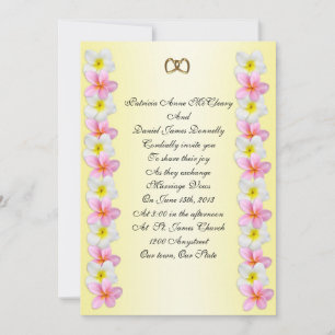 Plumeria Frangipani Einladung zur Hochzeit