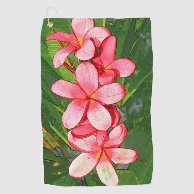 Plumeria Golfhandtuch (Vorderseite)