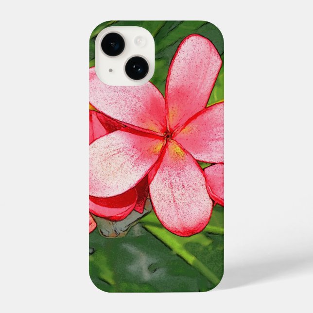 Plumeria iPhone Hülle (Rückseite)
