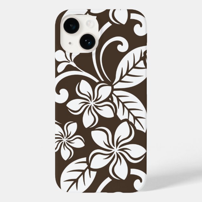 PLUMERIA (KAFFEE BROWN) Case-Mate iPhone HÜLLE (Rückseite)