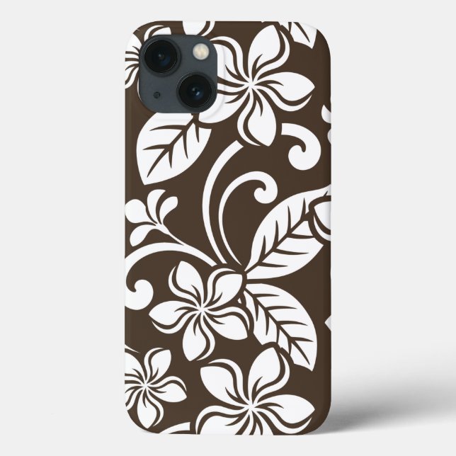 PLUMERIA (KAFFEE BROWN) Case-Mate iPhone HÜLLE (Rückseite)