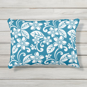 PLUMERIA (KARIBISCHE BLAU) KISSEN FÜR DRAUßEN