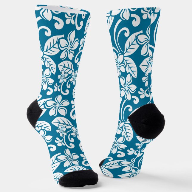 PLUMERIA (KARIBISCHE BLAU) SOCKEN (Gewinkelt)