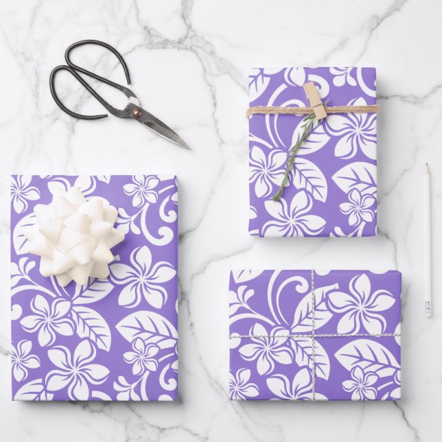 PLUMERIA (LAVENDER) GESCHENKPAPIER SET (Vorderseite)