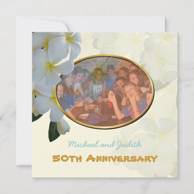 Plumeria Lei - Ankündigung des tropischen Fotos (Vorderseite)