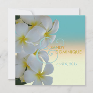 Plumeria Lei tropische Hochzeit Einladung