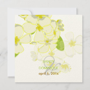 Plumeria Leis Hochzeit in Urlaubsort Einladung