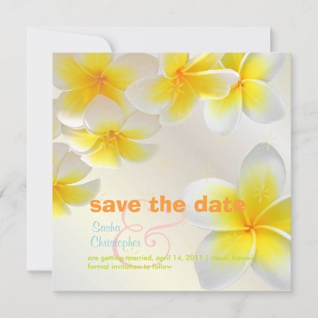 Plumeria leis/Save the Date Save The Date (Vorderseite)