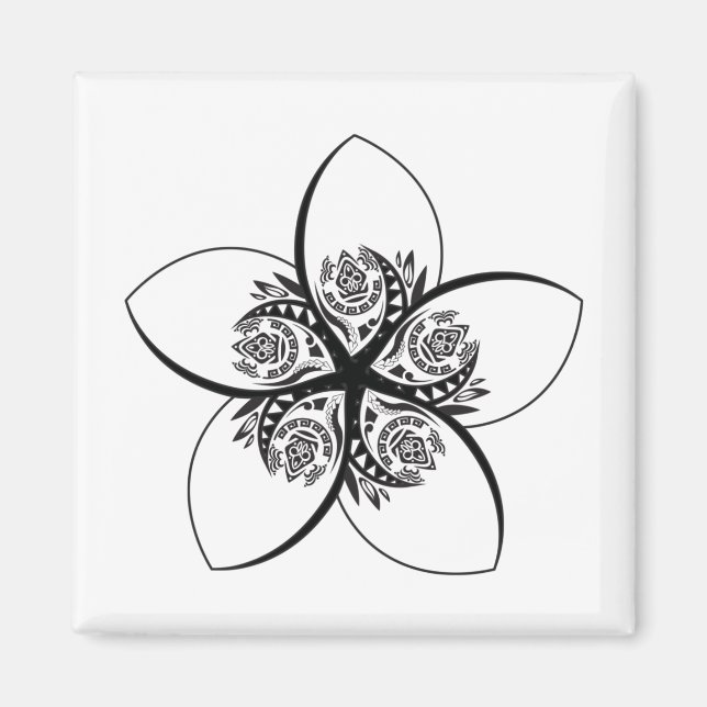 Plumeria Magnet (Vorne)