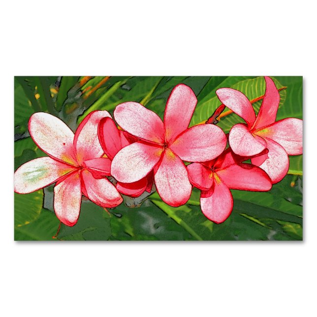 Plumeria Magnetische Visitenkarte (Vorderseite)