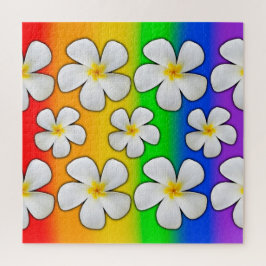 Plumeria mit Rainbow-Farben, Puzzle