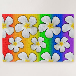 Plumeria mit Regenbogenfarben 1014 Teile, Puzzle
