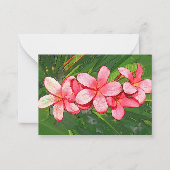 Plumeria Mitteilungskarte (Vorderseite)