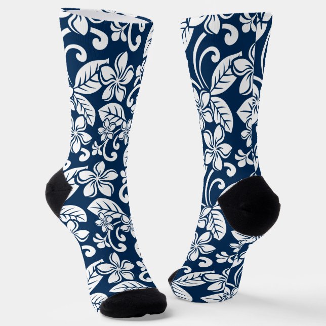PLUMERIA (NAVY BLUE) SOCKEN (Gewinkelt)