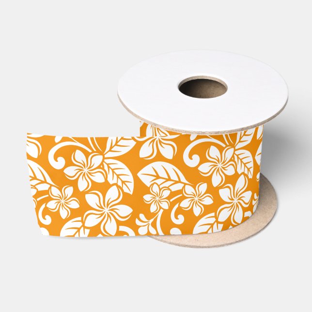 PLUMERIA (ORANGE) SATINBAND (Spule)