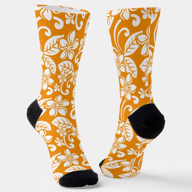 PLUMERIA (ORANGE) SOCKEN (Gewinkelt)