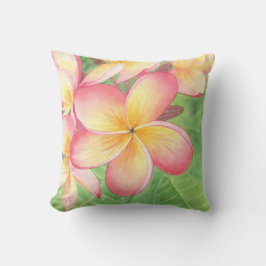 Plumeria Painting Pillow Kissen