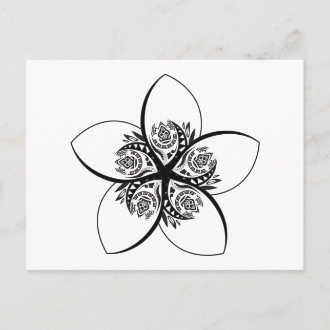Plumeria Postkarte (Vorderseite)