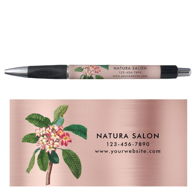 Plumeria Salon Business Promotional Rose Gold  Kugelschreiber (Plumeria Salon Business Promotional Rose Gold Pen)