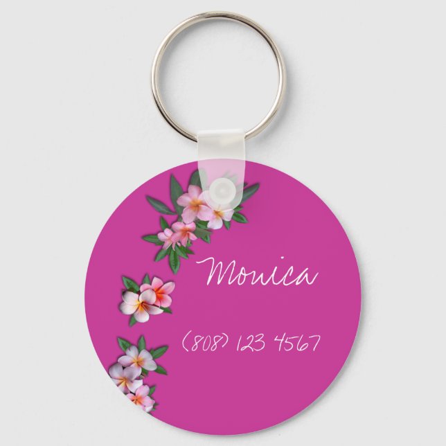 Plumeria Schlüsselanhänger (Vorderseite)