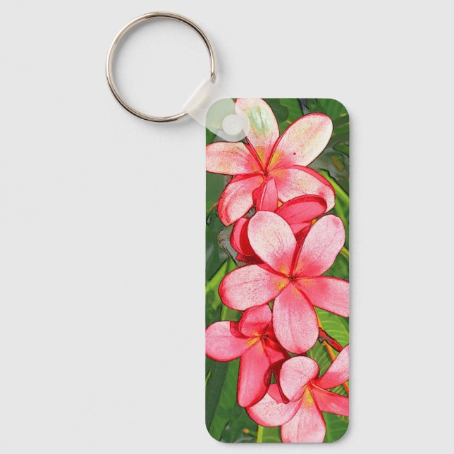 Plumeria Schlüsselanhänger (Vorderseite)
