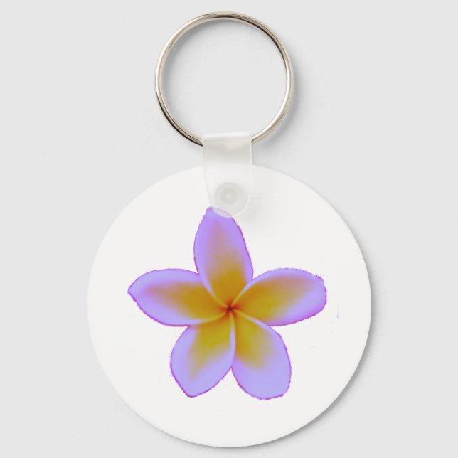 Plumeria Schlüsselanhänger (Vorderseite)