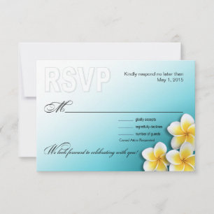 Plumeria Seestern Tropische Strand RSVP Karte