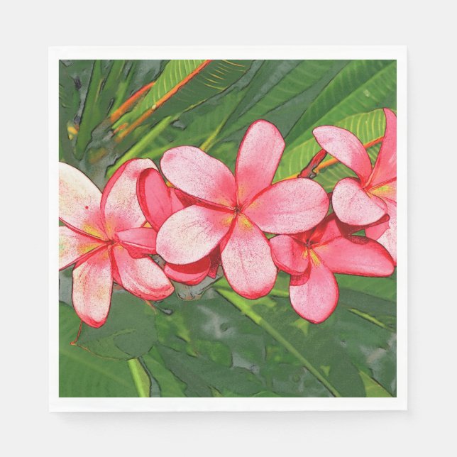 Plumeria Serviette (Vorderseite)