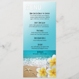 Plumeria Starfish Beach Dinner Menü Menükarte