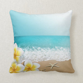 Plumeria Starfish Beach Tropical Hawaii Kissen