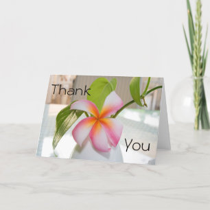 Plumeria Thank You Card Dankeskarte