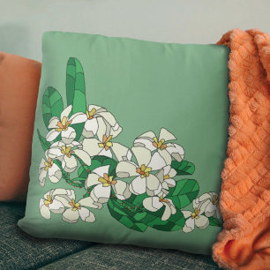 Plumeria Throw Kissen