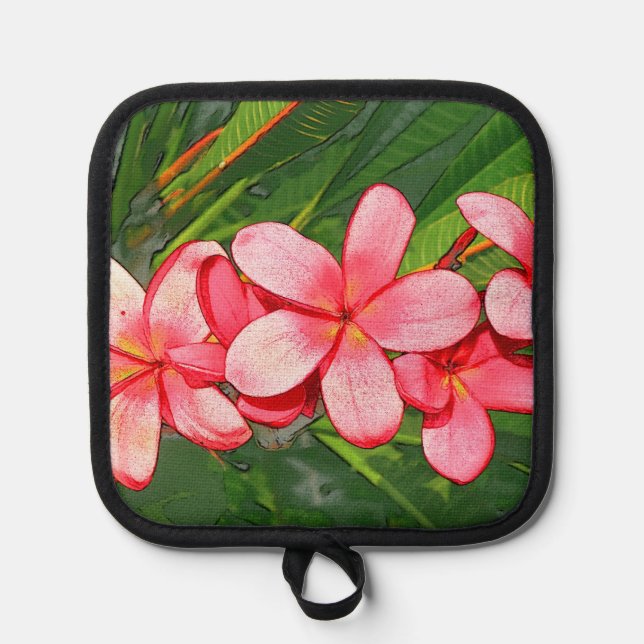 Plumeria Topflappen (Vorderseite)