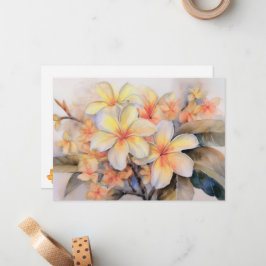 Plumeria und Muschel Ginger Mitteilungskarte