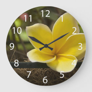 Plumeria Wall Clock Große Wanduhr