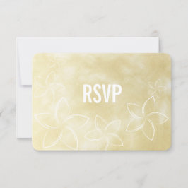 Plumeria Wedding RSVP Response Card Einladung