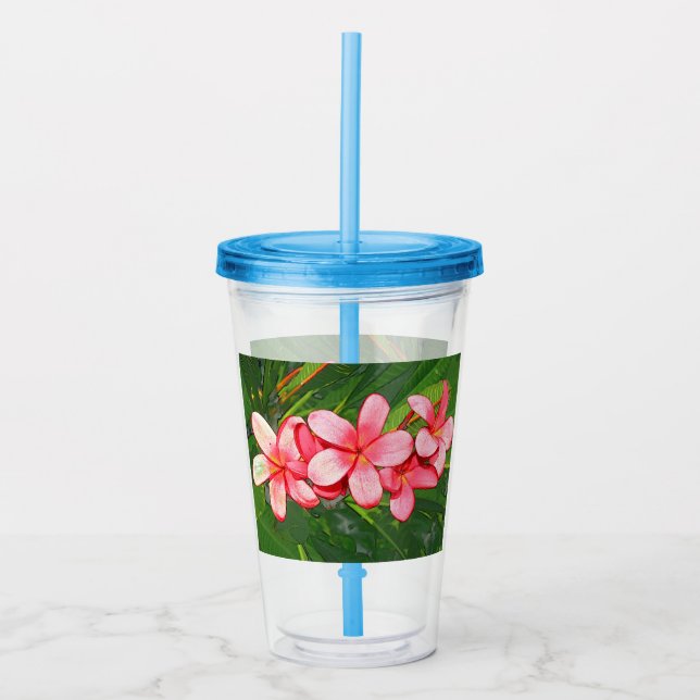 Plumerias Acryltrinkbecher (Vorderseite)