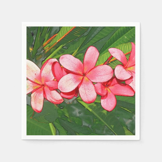 Plumerias Serviette (Vorderseite)