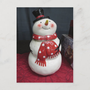 Plump Snowman Postkarte