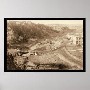 Plunge Bath & Evan Residence Hot Springs SD 1891 Poster