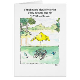 "Plunge" Geburtskarte